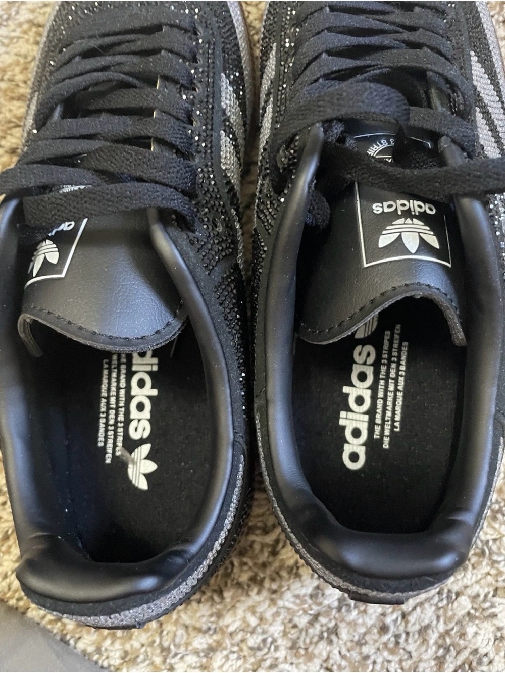 Adidas Samba OG Black Silver Rhinestones Sneakers 👟 - Picture 3 of 6